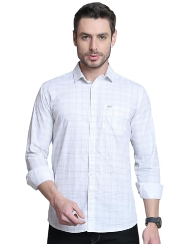 Majestic Man Comfort Slim Fit Spread Collar Small Checked Cotton ...