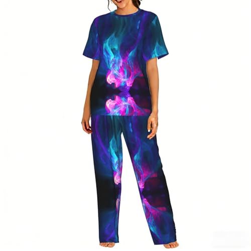 Ensemble pyjama doux femme feu imprimé | S'offrir un moment de douceur et de relaxation