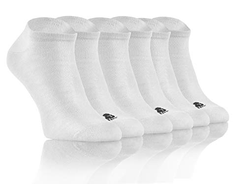 sesto senso Bambusowe skarpety do kostek, do sneakersów, dla kobiet i mężczyzn, 3 pary, 3 pary - biały, 36-37 Kurz