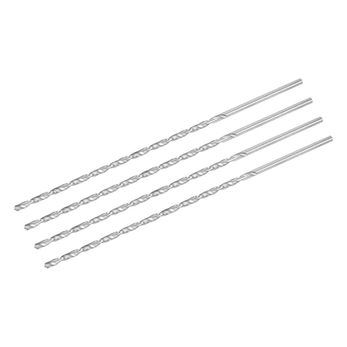 超長ハンマードリルSDSプラスハンマードリル 4本入り HSS ストレートシャンクツイストドリルビット 2-10mm x 160-300mm 木材・プラスチック・アルミ用(250mmx 5.2mm)