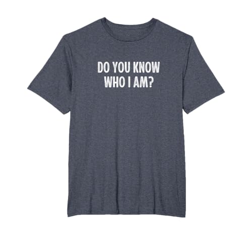 Do You Know Who I Am? - Vintage Style - T-Shirt, Men's Big and Tall, Heather Blue, 3X Tall