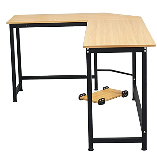 Nc L-Shaped Desktop Computer Desk Beech Wood Color #TOP1