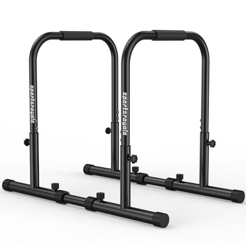 Sportsroyals Barres de Dips,Barre Parallèle de Musculation – Charge 400 kg, Sécurité Double,...
