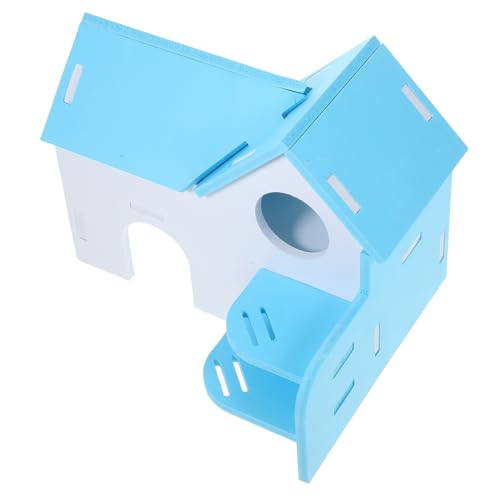 TOBBOMEY Refugio para cobayas criadores hámster Jaula escondite de Chinchillas Nido hurón casa Hamster casita Hamster casa de Conejillo de Indias escondite de Hamsters de polivinilo