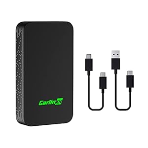 CarlinKit 5.0 Draadloze (2 in 1) Adapter, voor auto’s met CarPlay of Android Auto Functie, Zet Bedrade carplay om naar Draadloos, Bedrade AA naar Draadloze Android Auto, Plug and Play