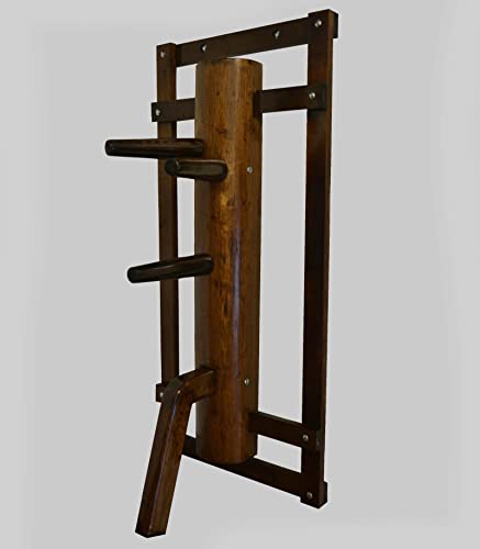 Wing Chun Wooden Dummy with Frame with Leg (01 Walnut)
