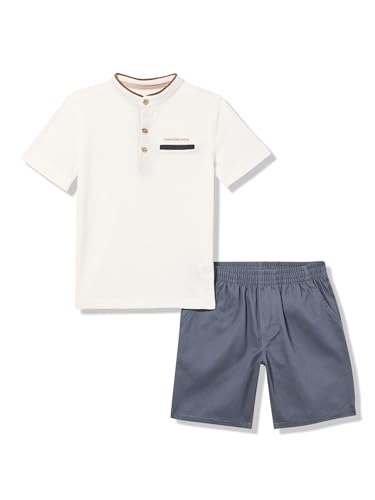 Image of Calvin Klein Boys' 2-piece Short Sleeve Polo Shirt and Shorts Set