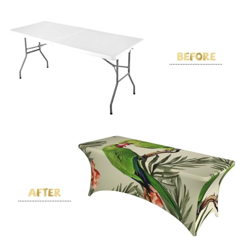 Nappe de table extensible 1,8 m infroissable pour masquer et protéger une table rectangulaire - 5