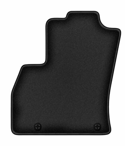 Tapis conducteur Fiat Qubo velours noir 1 pièce pour modèle break 2 places 2008-2020