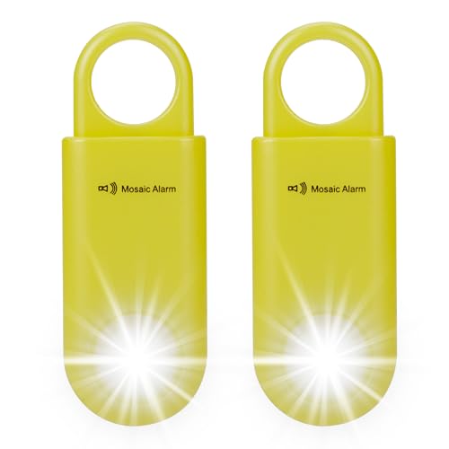 2 Pack Personal Safety Alarm with Ultra Bright Strobe Light