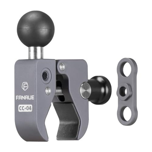 Soporte de bola de 1 pulgada FANAUE con abrazadera de manubrio para rieles de moto