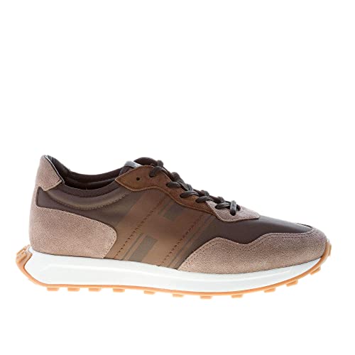 Collezione: Autunno-Inverno Hogan Uomo H601 Sneaker in camoscio e Tessuto Grigio Nero Marrone Color Grigio Size 41 EU (UK 7)