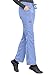 Cherokee Women's Low Rise Drawstring Cargo Scrub Pant, Ciel, Large Petite