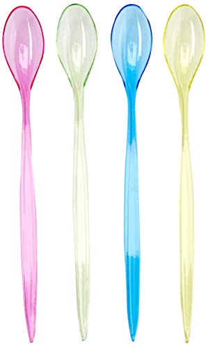 Chef Craft Set of 8 Iced Tea, Cocktail and Milkshakes Spoons, Silver