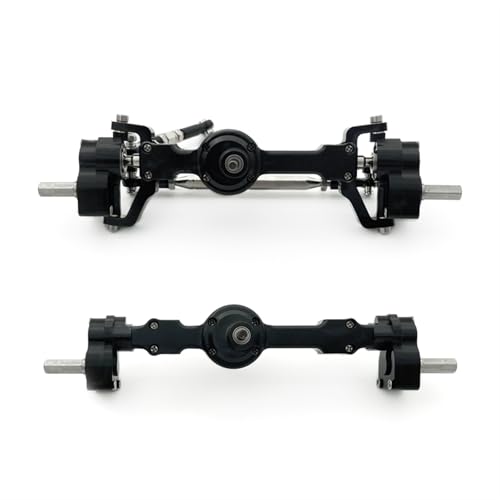 Essieu de portail MN avant arrière en alu anodisé noir pour voiture RC 1/12 MN99S D90