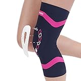 TIMTAKBO Knee Compression Sleeve Support with Patella Gel Pad for Women Men Knee Pain Relief,Arthritis,Meniscus Tear,ACL,Weightlifting,Running,Basketball,Volleyball,Workout Knee Brace(Red,XXL)