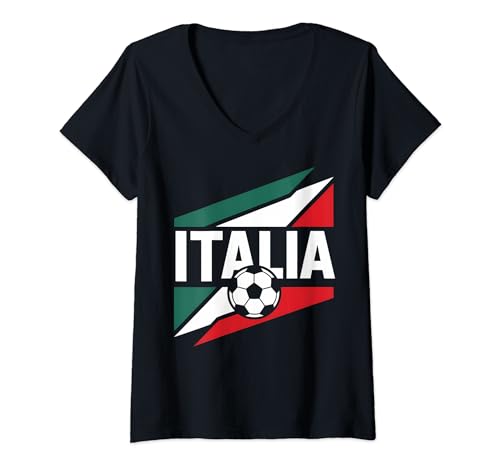 Donna Italia Regalo Europe Nation Italy Italia Roma Italiana Maglietta con Collo a V
