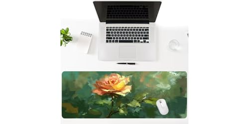 Mouse pad gamer XXL illustré fleurs, une idée cadeau idéale pour le bureau