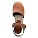 Bjork Margareta Mid-Heel Wooden Swedish Clog Sandals (EU-39, Cognac Oiled)