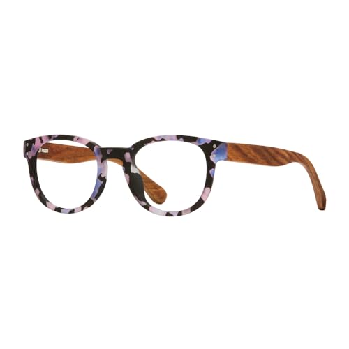 Image of Blue Planet Round Glasses for Men and Women - Round Frame Glasses, Blue Light Blocking Circle Glasses, Round Eyeglasses