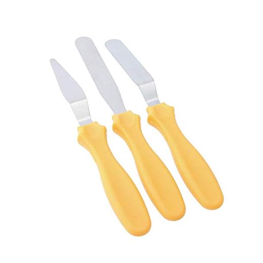 Zollyss 3-in-1 Multi-Function Stainless Steel Cake Icing Spatula Knife Set, 3-Pieces, Multicolor