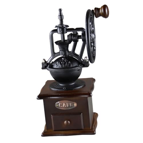 EXAOMBLE 手動な木製コーヒーグラインダー ハンドクランク式 豆粉砕器 コーヒー愛好家向け アウトドア対応 豆の風味を保持する洗浄可能な臼