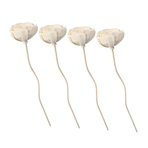 SOLUSTRE 4Pcs Aroma Diffuser Sticks Replaceable Flower Aromatherapy Wood Sticks for Essential Oil Diffusers for Home Decor and Enhance Atmosphere and