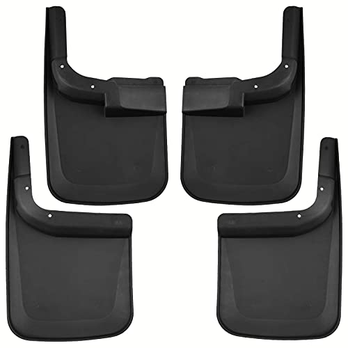 Image of Tecoom Custom Mud Flaps Fit for Ford F150 2024-2017, Front & Rear Pickup Trucks Splash Mud Guards 4Pcs Set, ABS Molded