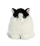 Aurora World Fat Cats Plush Toy Animal, Muffins Tuxedo