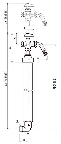 Amazon | 竹村製作所 伸縮式不凍給水栓 D-EN3 スタンダード 本体接続
