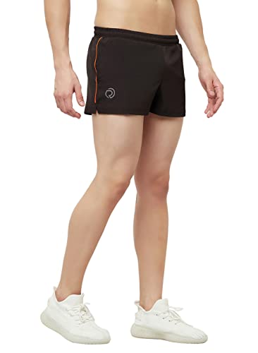 Image of TRUEREVO Men's 2 inch Dry Fit Sports Running Reflective Shorts with 2 Side Pockets and Zipper Back Pocket | Marathon Shorts for Men | Activewear for Running, Sports, Training & Fitness