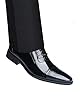 Mens Leather Loafers Dress Shoe Pointed Toe Slip On Mocassins Driving Shoes Fashion Party Wedding Business Shoes Black #4