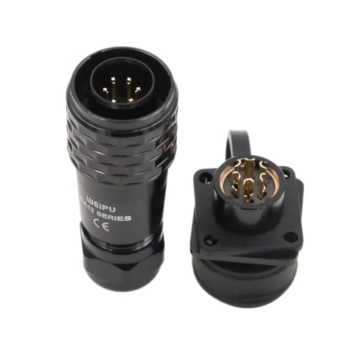 Conectores circulares HangTon SA12 6 Pin con contactos de latón de alta conductividad 5A