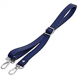[SEIYA INTERNATIONAL] ショルダーストラップ バッグ用 ショルダーベルト 単品 PUレザー (ネイビー 金具 シルバー)