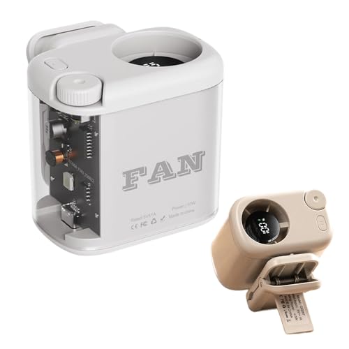 VTYER Clip on Fan Portable, 2026 Upgrade,0-100 Speed Adjustment, Rechargeable