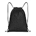 Gianlaima Black & Grey Leopard Drawstring Backpack & Gym Sack - Sport, Yoga, Dance & Travel Bag for Men & Women