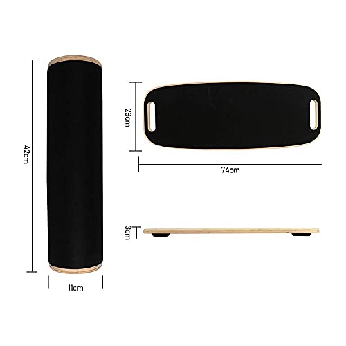 WoNicer Wooden Balance Board for Exercise,Suitable adult and beginner,Improve Your Surf and Skate Balance Skills.Reasonable design, Strong and Durable. - Image 4