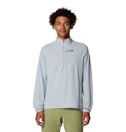 ㊙️ H Mountain Hardwear Men's Sunshield Half Zip, Glacial, X-Large at