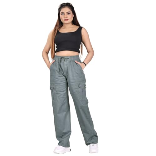 Aurose Women’s Cargo Jogger Pants | Relaxed Fit Utility Bottoms w...