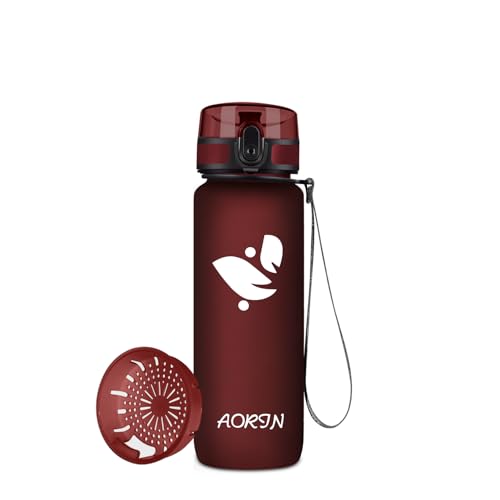 AORIN Trinkflasche - 500ml - Wasserflasche BPA-Frei & Tritan Auslaufsicher Sportflasche, Erwachsene,Trinkflasche Kinder, Fitness,Laufen,Yoga,Fahrrad,Outdoor