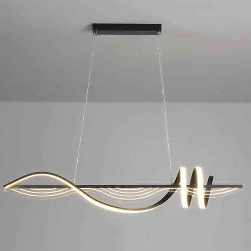 Chandelier long strip design artistique en suspension pour bureau moderne