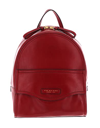 WOMAN BACKPACK D GOLD CURRANT 04138201.2E ANGELA LEATHER BACKPACK GOLD CURRANT ND CHOICE=P, Red Currant / Gold, Onesize