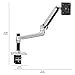 Amazon Basics Single Monitor Stand, Lift Engine Arm Mount, Silver