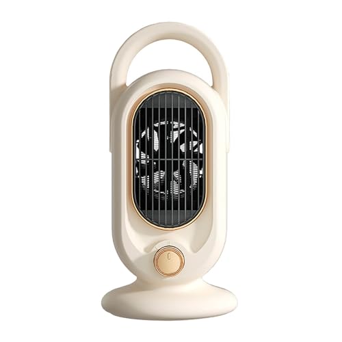 Calentador Solar pequeño para el, Calentador eléctrico de Escritorio para baño, Dormitorio, Ahorro de energía, Ventilador Caliente Calentador De Baño Pa (White, One Size)