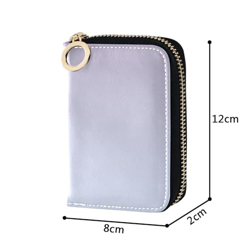 Elegant Blue Light Violet Gradient Women's Wallet Zip Around RFID Blocking Card Holder Cute Leather Zipper Card and Cash Holder3