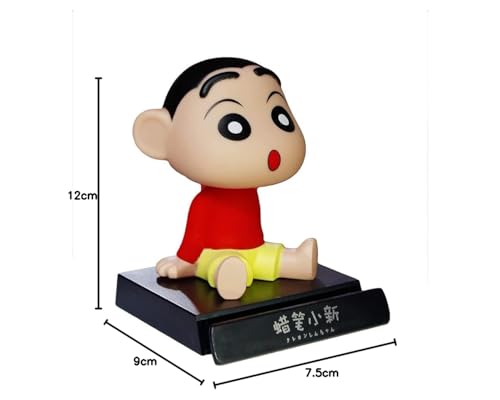 Image of Daiyamondo Super Hero Action Figure Limited Edition Bobblehead with Mobile Holder for Car Dashboard, Office Desk & Study Table (Pack of 1) (Shinchan)