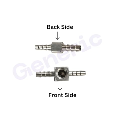 Image of Dental Chair Parts -Brass Nipple Size 2mm+2mmTwo Way Joint, Superior Quality, Compact Design, Long Service Life (Pack of 3)