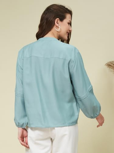 Image of J TURRITOPSIS Women's Rayon Stylish Embroidered Shirt