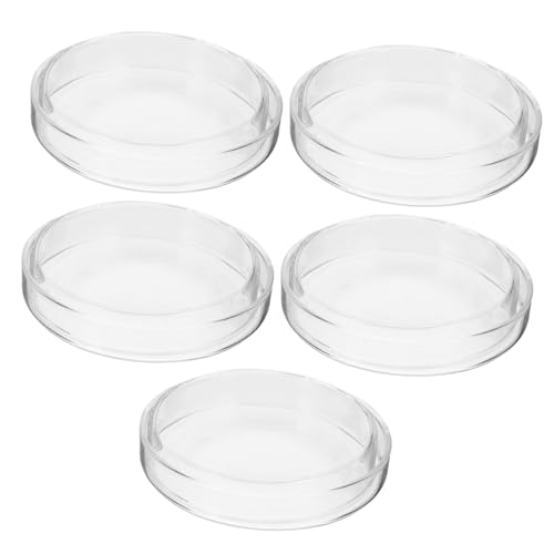 CIYODO Round Culture Dishes Lids 5-Pack 90mm Lab Petri Dishes for Cell Culture
