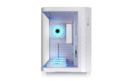 Image of Thermaltake Vision 330 CR ARGB; Mid Tower; Curved Hinged TG panel; 6x120mm Infinity ARGB PWM Fans Included; 360mm Radiator Support; 420mm GPU Clearance; Hidden Connector Support;Snow; CA-11V-00M6WN-00